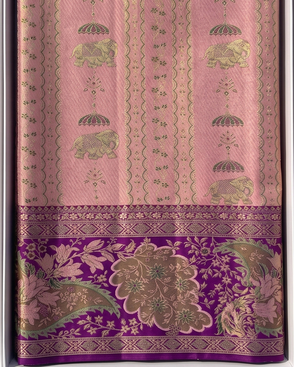 Falak - Traditional Pink Banarasi Wedding Silk Saree