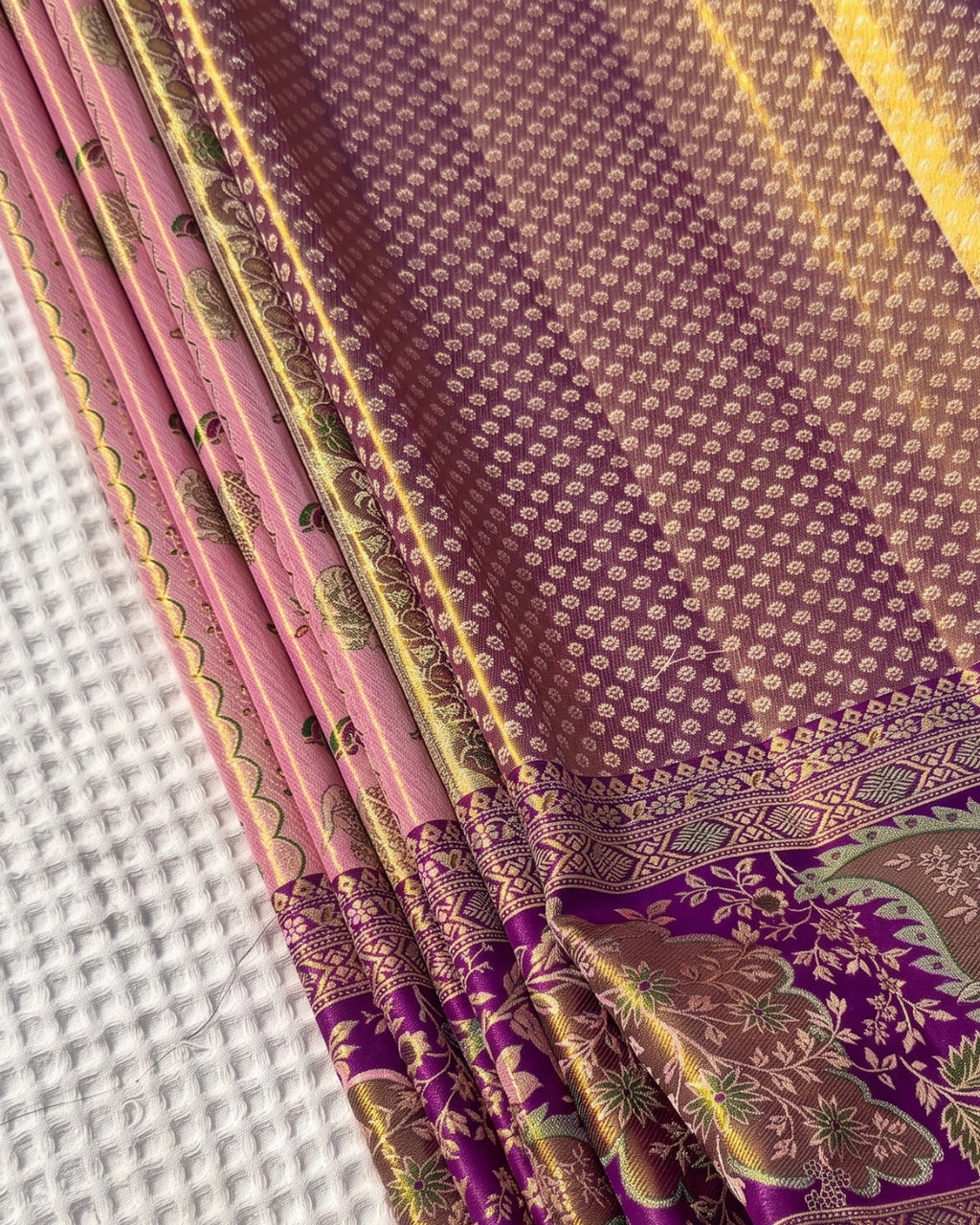 Falak - Traditional Pink Banarasi Wedding Silk Saree