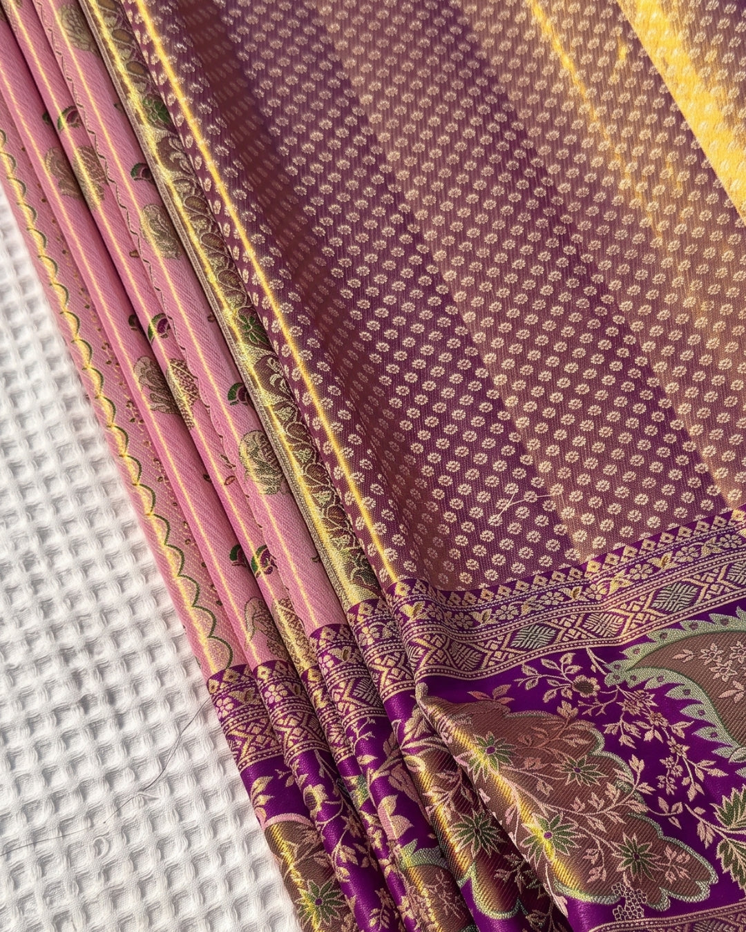 Falak - Traditional Pink Banarasi Wedding Silk Saree