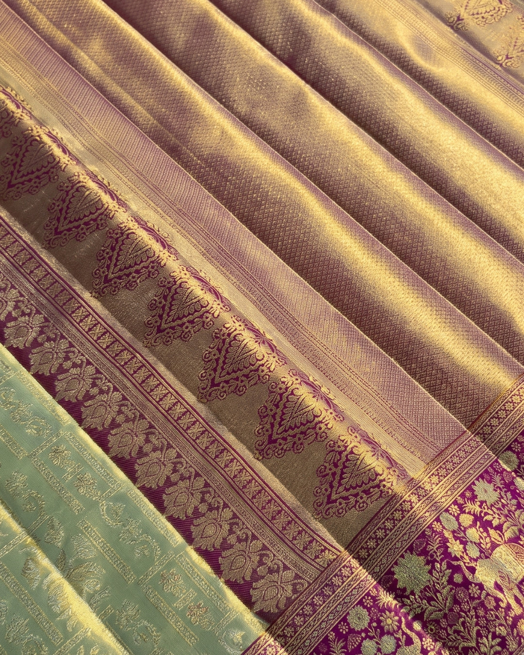 Farah - Premium Mint Green Banarasi Silk Saree