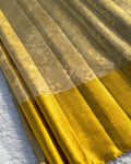 Gunjan - Mustard Yellow Kanjivaram Silk Blend Saree