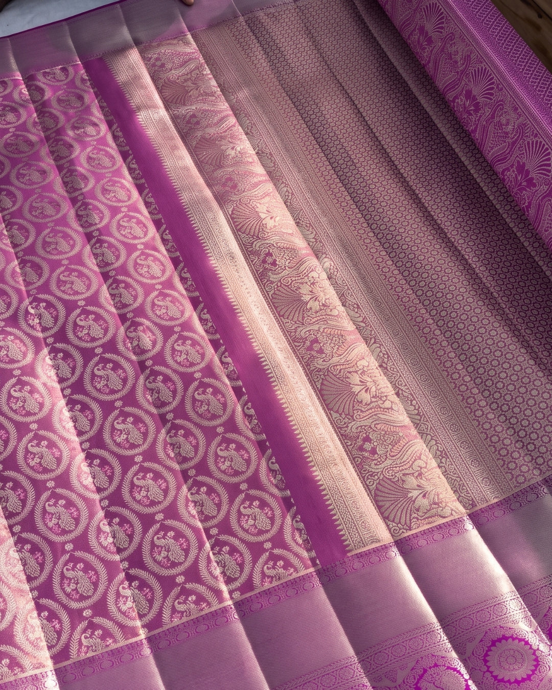 Gia - Regal Orchid Kanjivaram Wedding Saree