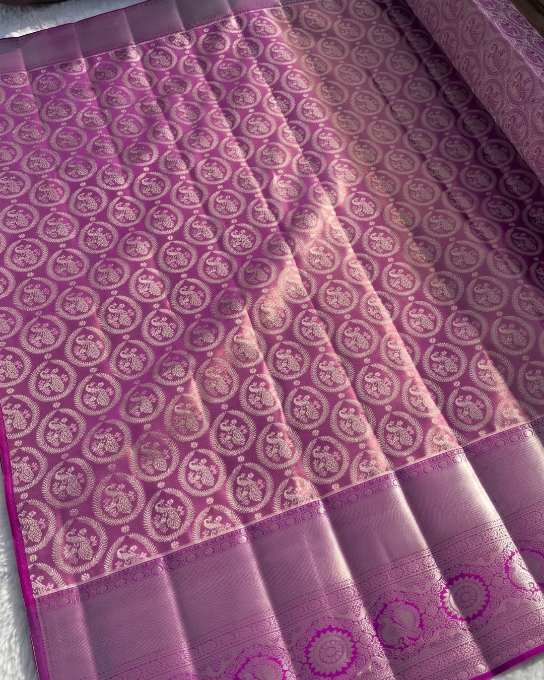 Gia - Regal Orchid Kanjivaram Wedding Saree