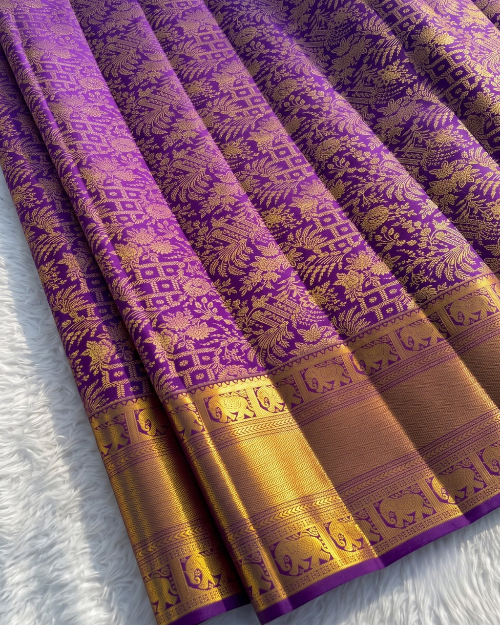 Gitanjali - Royal Purple Heritage Kanjivaram Silk Saree