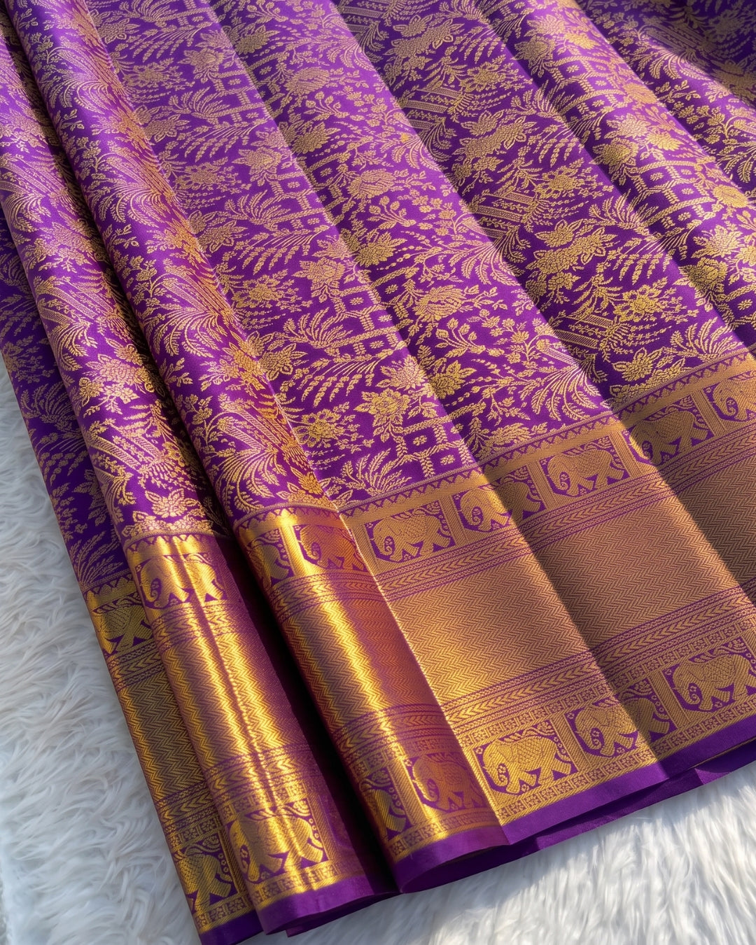 Gitanjali - Royal Purple Heritage Kanjivaram Silk Saree