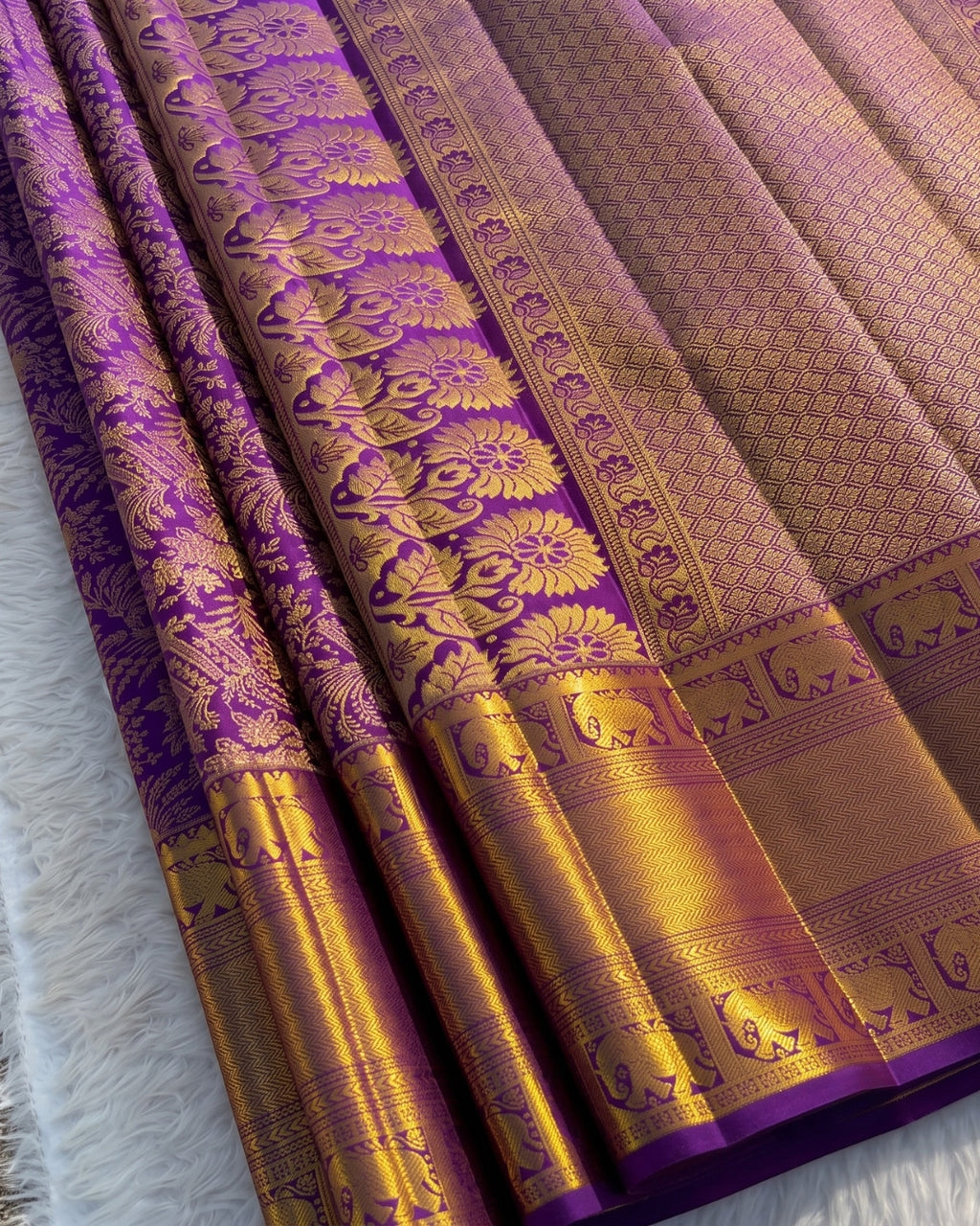 Gitanjali - Royal Purple Heritage Kanjivaram Silk Saree
