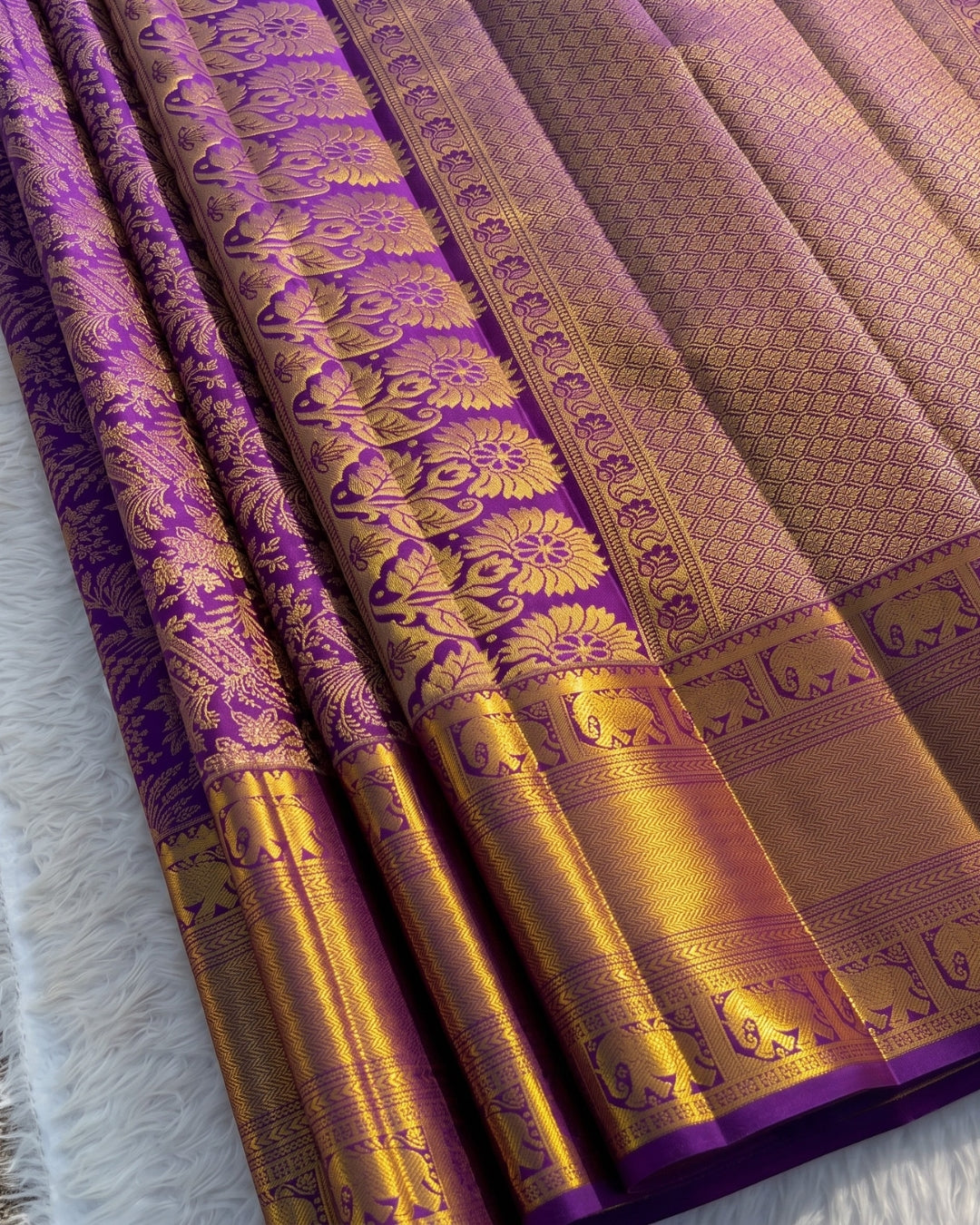 Gitanjali - Royal Purple Heritage Kanjivaram Silk Saree