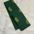 Renuka – Emerald Green Banarasi Soft Silk Saree with Royal Paisley Zari & Grand Pallu